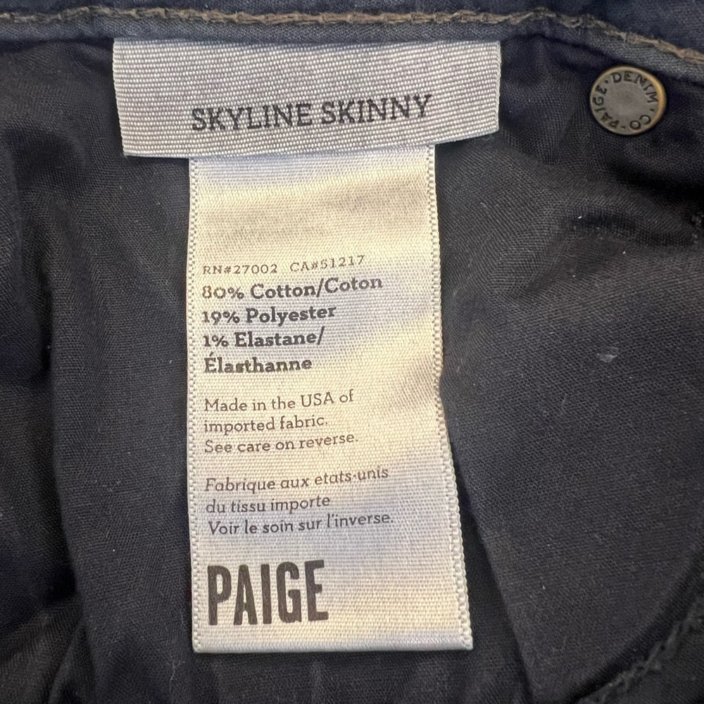 👖 EUC PAIGE Skyline Skinny Jeans | Size 29 - Picture 5 of 7